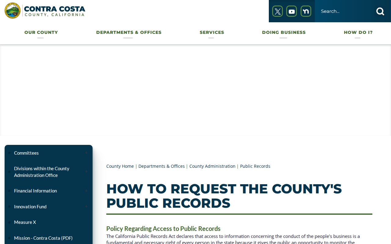Walnut Creek residents directory Contra Costa public records request information