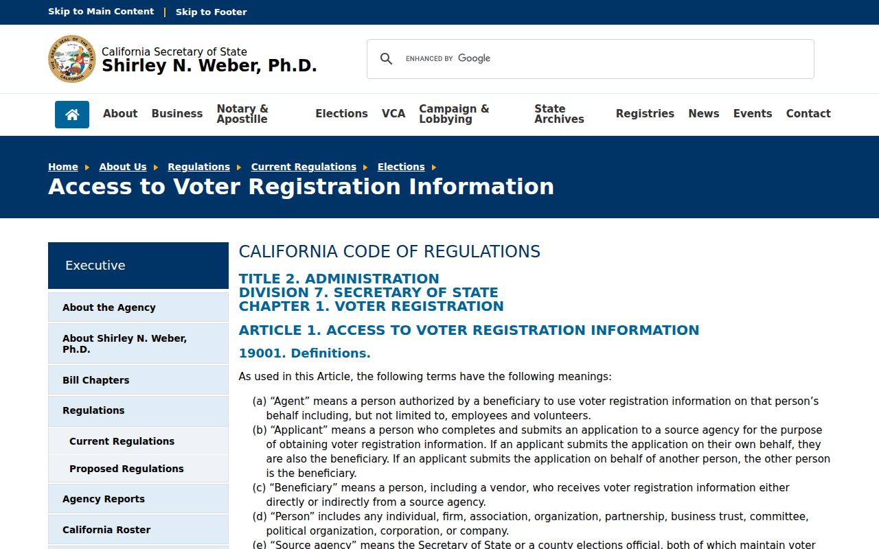 Walnut Creek neighbors and voter information access rules