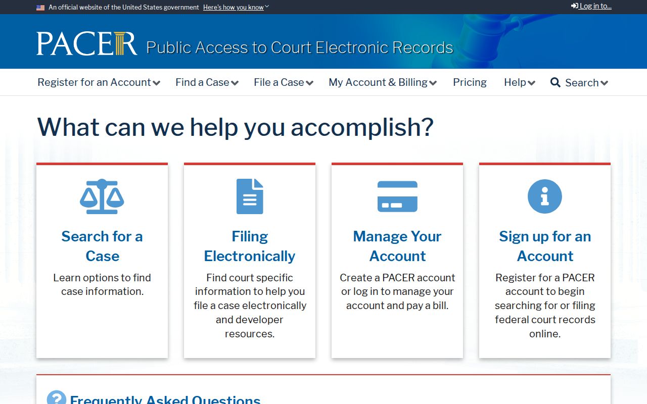 Walnut Creek resident lookup federal PACER court records